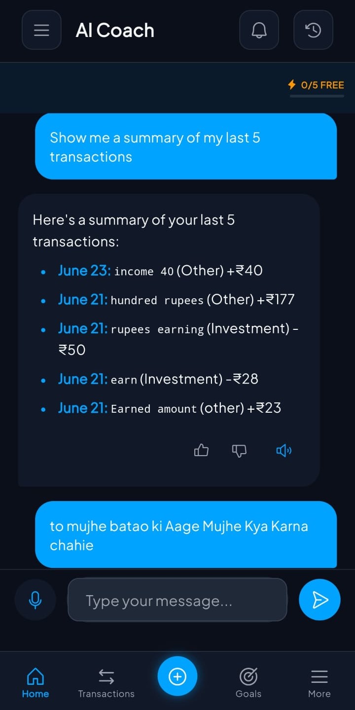 Screenshot for AI Coach Analysis